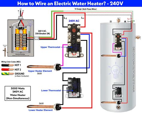 water heater wiring diagram